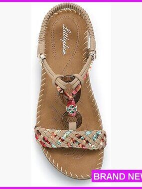 Bohemian Braided Flat Sandals Arch Support Comfort Walking Beach Summer Shoes